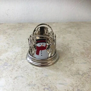 Bath and Body Works Snowman Rudolph Snowflake 3 Wick Candle Hol…